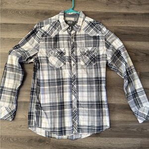 BKE Standard Fit Plaid Button-Up Shirt – Men’s Large – Like New